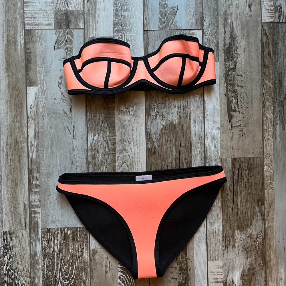 Orange Colorblock Bikini